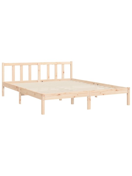 Gultas rāmis ar galvgali, King size izmērs, masīvkoks