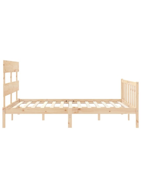 Gultas rāmis ar galvgali, King size izmērs, masīvkoks