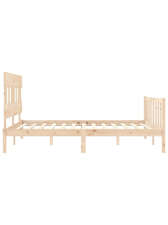 Gultas rāmis ar galvgali, King size izmērs, masīvkoks