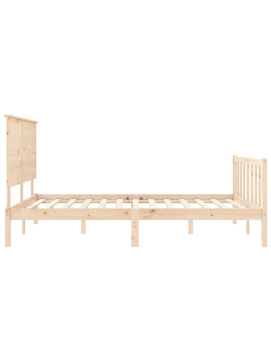 Gultas rāmis ar galvgali, King size izmērs, masīvkoks