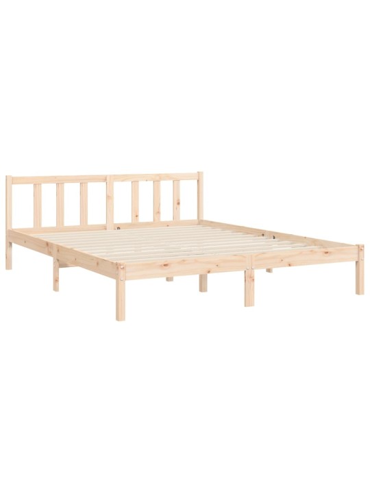 Gultas rāmis ar galvgali, King size izmērs, masīvkoks