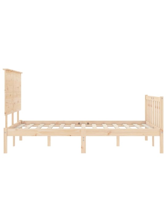 Gultas rāmis ar galvgali, Super King Size, masīvkoks