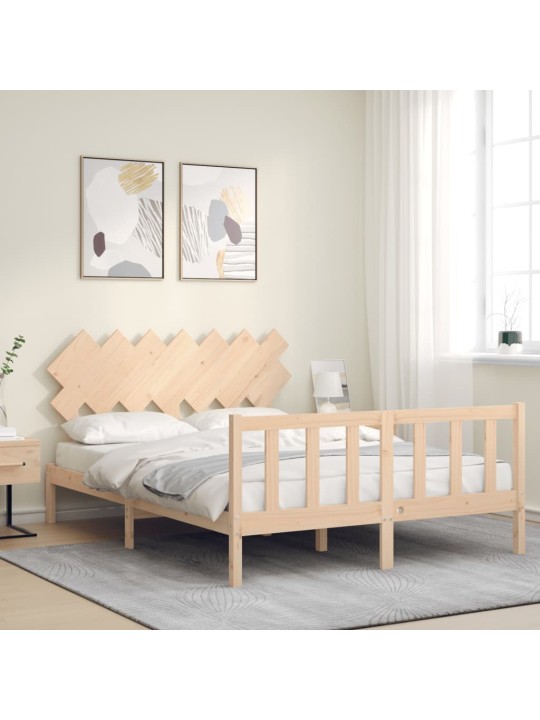 Gultas rāmis ar galvgali, King size izmērs, masīvkoks