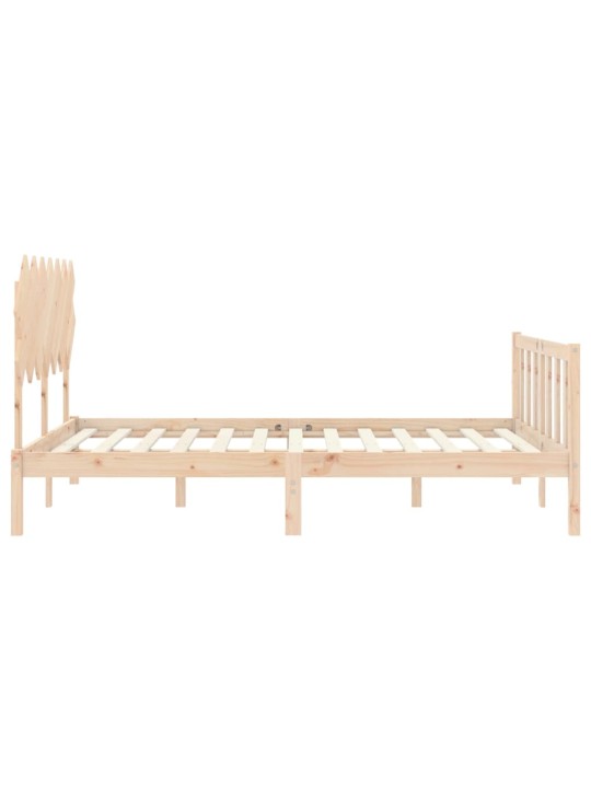 Gultas rāmis ar galvgali, King size izmērs, masīvkoks