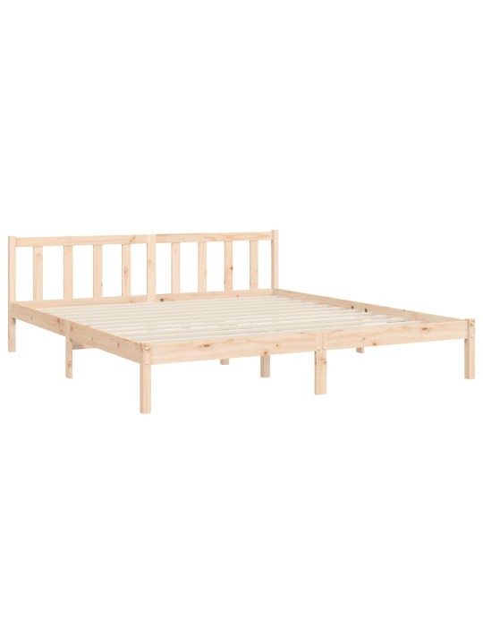Gultas rāmis ar galvgali, Super King Size, masīvkoks