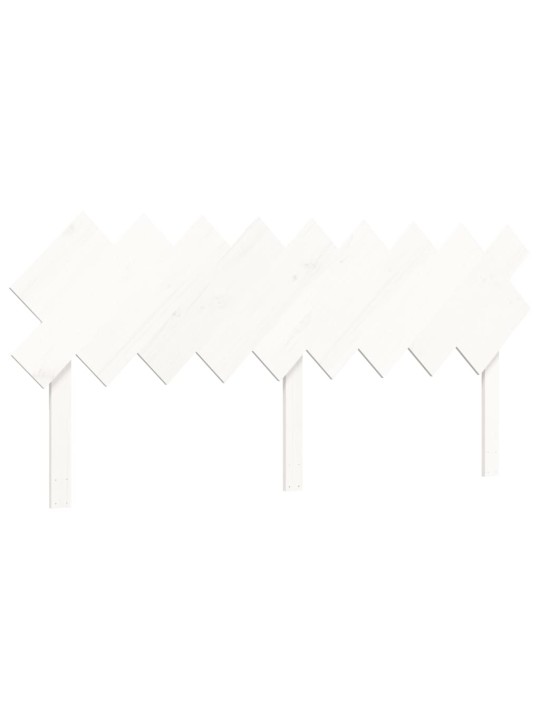 Gultas rāmis ar galvgali, Super King Size, masīvkoks, balts