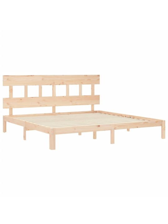 Gultas rāmis ar galvgali, super king size, masīvkoks