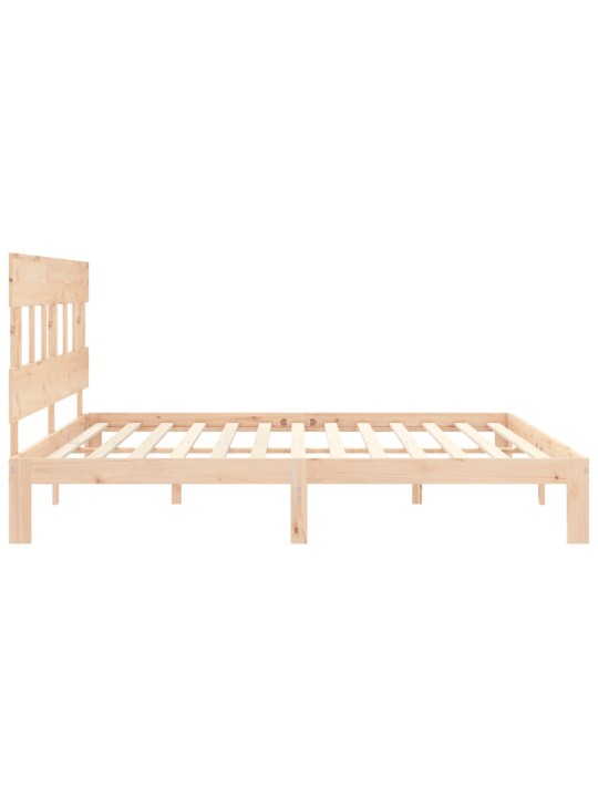 Gultas rāmis ar galvgali, super king size, masīvkoks