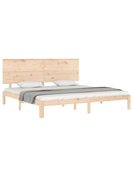 Gultas rāmis ar galvgali, super king size, masīvkoks