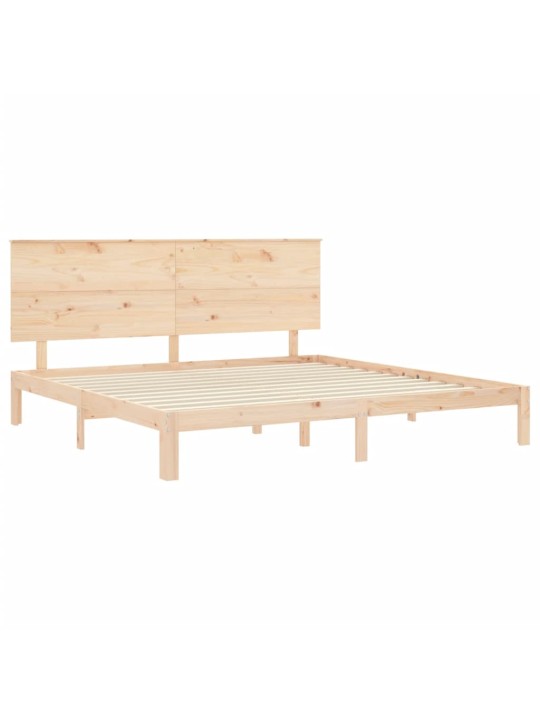 Gultas rāmis ar galvgali, super king size, masīvkoks