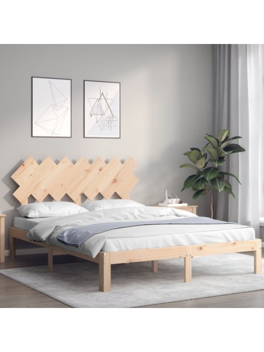 Gulta bez matrača, 140x200 cm, priedes masīvkoks