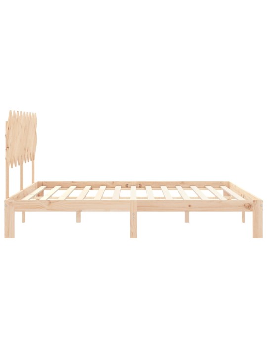 Gultas rāmis ar galvgali, super king size, masīvkoks