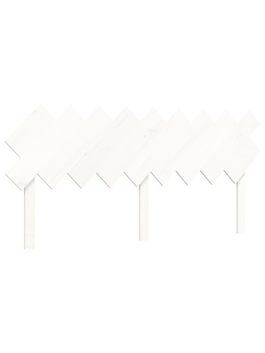 Gultas rāmis ar galvgali, Super King Size, masīvkoks, balts