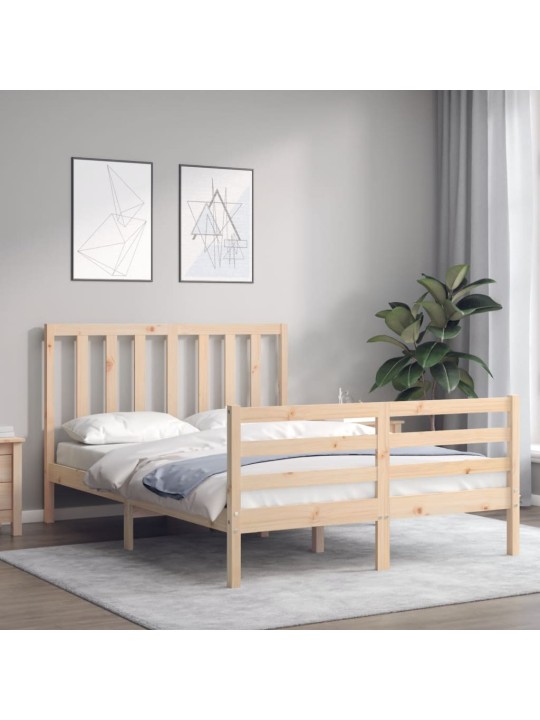 Gultas rāmis ar galvgali, divvietīgs, masīvkoks