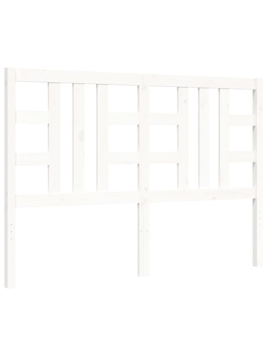 Gultas rāmis ar galvgali, King size izmērs, masīvkoks, balts