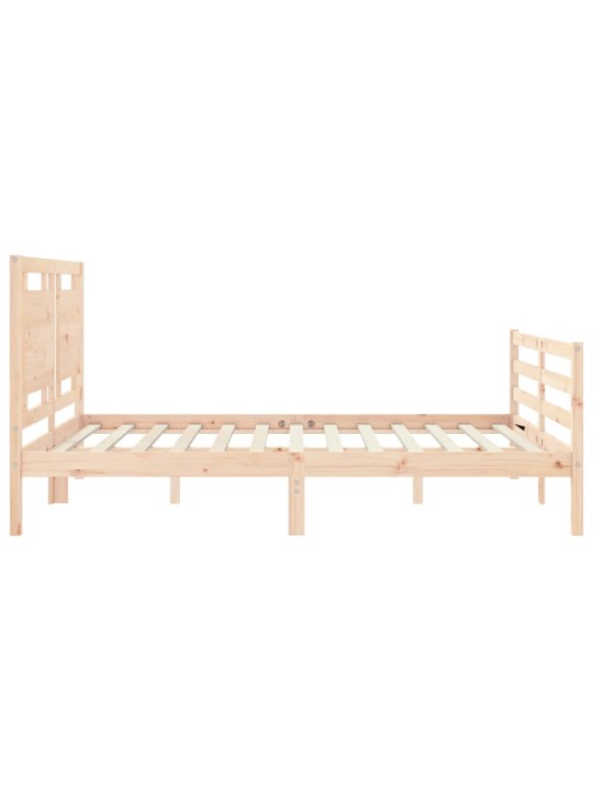 Gultas rāmis ar galvgali, King size izmērs, masīvkoks