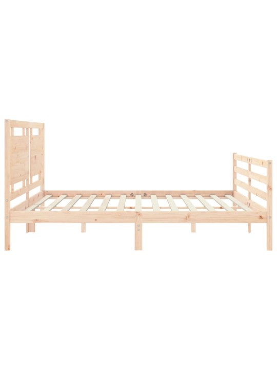 Gultas rāmis ar galvgali, Super King Size, masīvkoks