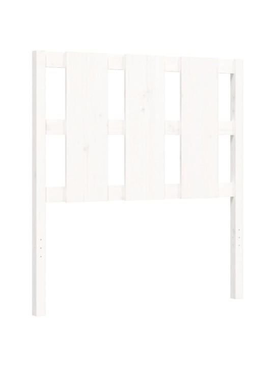 Gultas rāmis ar galvgali, 100x200 cm, masīvkoks, balts