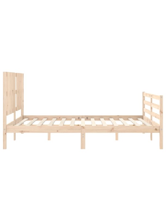 Gultas rāmis ar galvgali, King size izmērs, masīvkoks