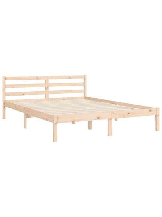 Gultas rāmis ar galvgali, King size izmērs, masīvkoks
