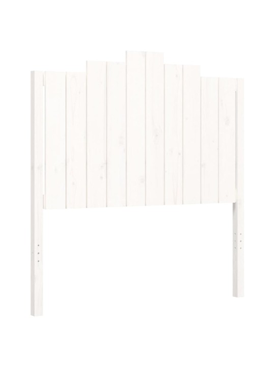 Gultas rāmis ar galvgali, 100x200 cm, masīvkoks, balts