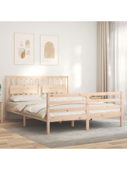 Gultas rāmis ar galvgali, King size izmērs, masīvkoks