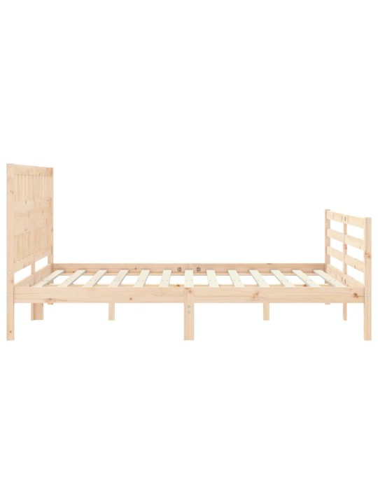 Gultas rāmis ar galvgali, King size izmērs, masīvkoks