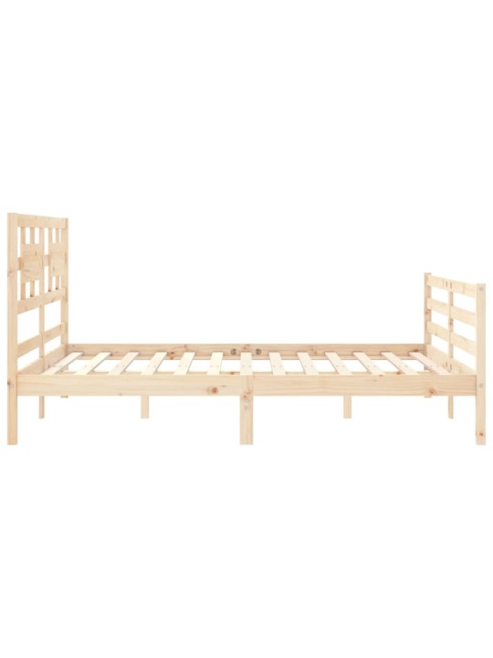 Gultas rāmis ar galvgali, King size izmērs, masīvkoks