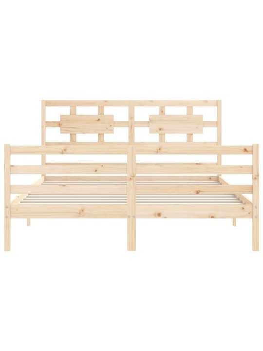 Gultas rāmis ar galvgali, King size izmērs, masīvkoks