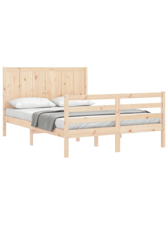 Gultas rāmis ar galvgali, King size izmērs, masīvkoks
