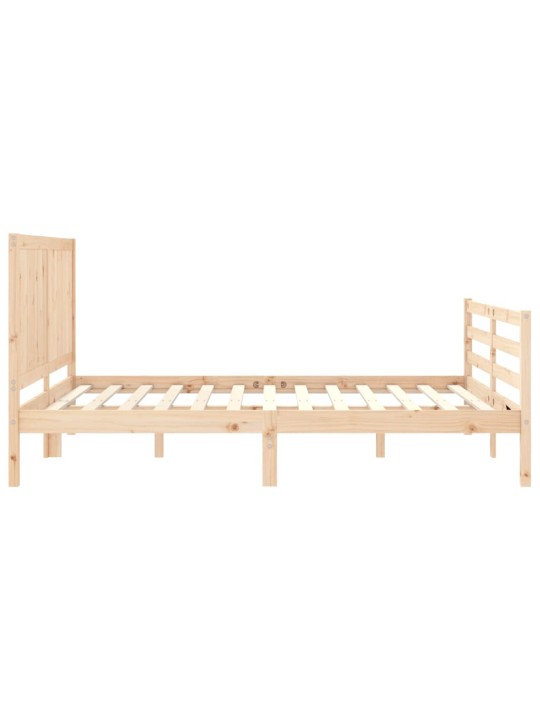 Gultas rāmis ar galvgali, King size izmērs, masīvkoks