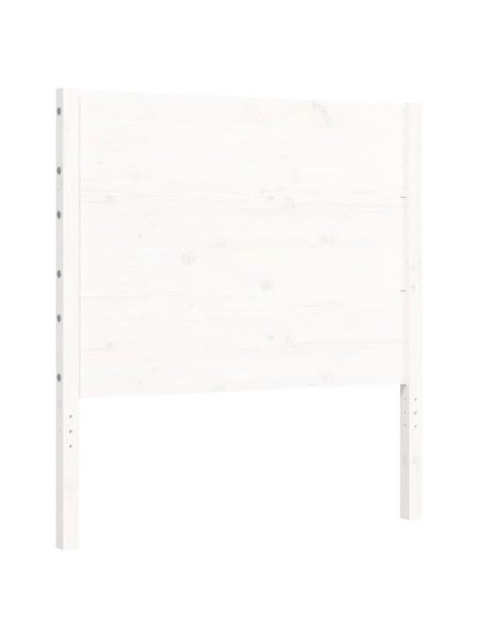 Gultas rāmis ar galvgali, 100x200 cm, masīvkoks, balts