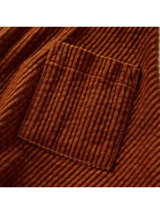 Bērnu svārki ar kabatām, konjaka krāsā, velvets, 104