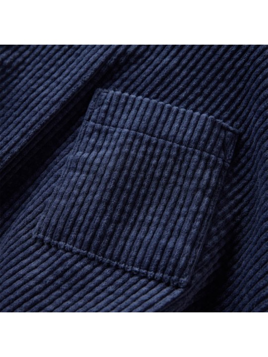Bērnu svārki ar kabatām, tumši zili, velvets, 104