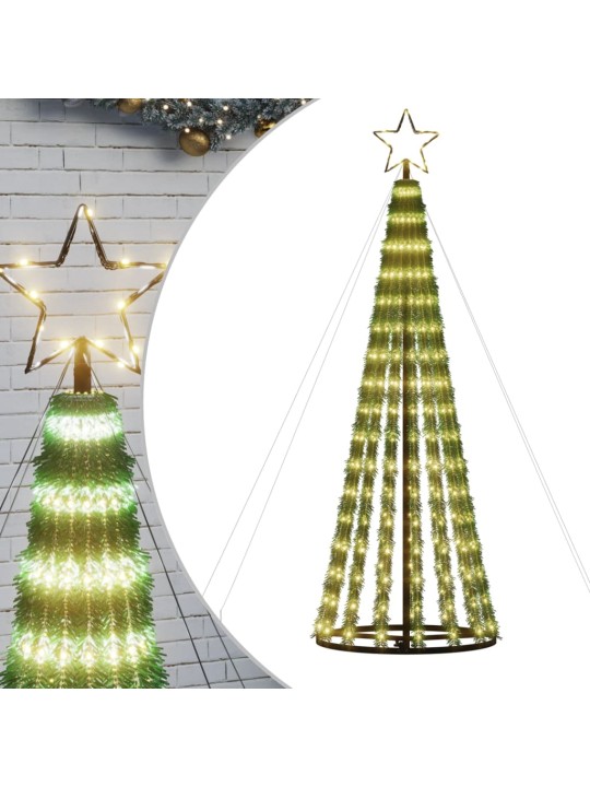 Led ziemassvētku eglīte 275 led silti balta 180 cm