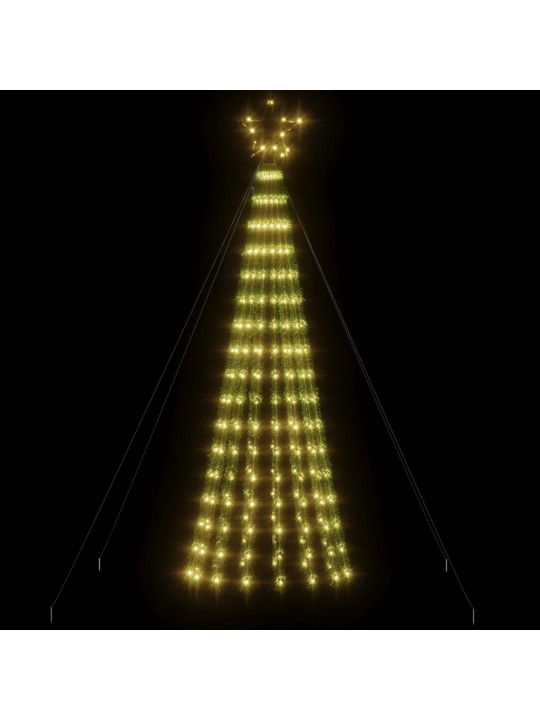 Led ziemassvētku eglīte 275 led silti balta 180 cm