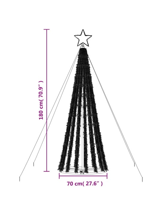 Led ziemassvētku eglīte 275 led silti balta 180 cm