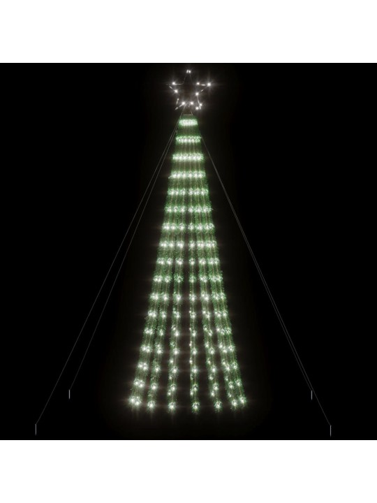 LED Ziemassvētku eglīte 275 LED Auksti Balts 180 cm