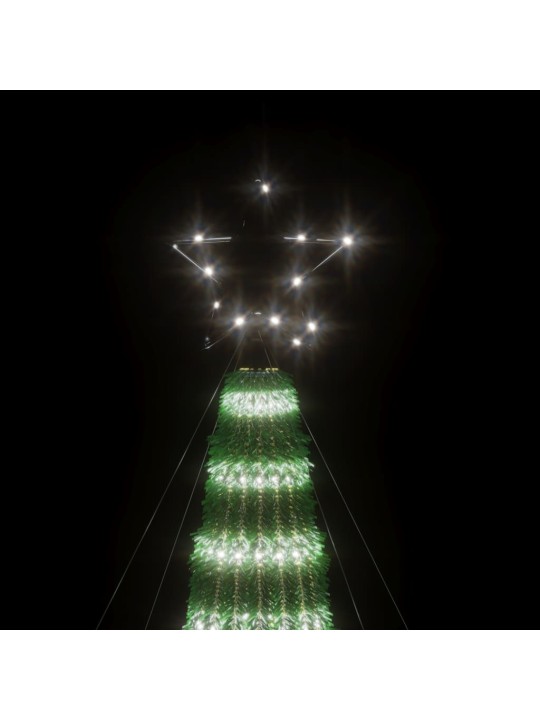 LED Ziemassvētku eglīte 275 LED Auksti Balts 180 cm
