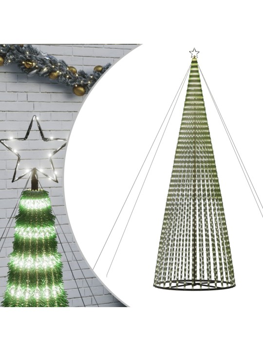 Led ziemassvētku eglīte 1544 led auksti balts 500 cm