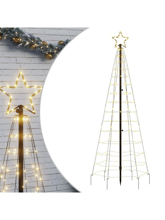 LED Ziemassvētku eglīte ar tapas 220 LED Silti Balta 180 cm
