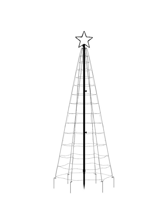LED Ziemassvētku eglīte ar tapas 220 LED Silti Balta 180 cm