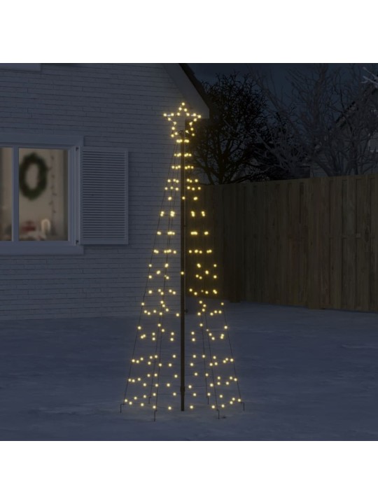 LED Ziemassvētku eglīte ar tapas 220 LED Silti Balta 180 cm