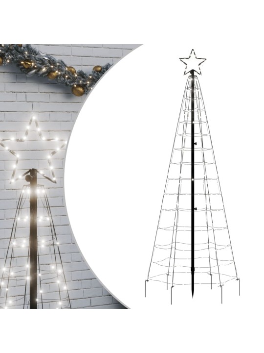 LED Ziemassvētku eglīte ar tapas 220 LED auksti balts 180 cm