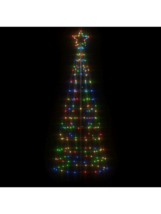 Led ziemassvētku eglīte ar tapas 220 led krāsaina 180 cm