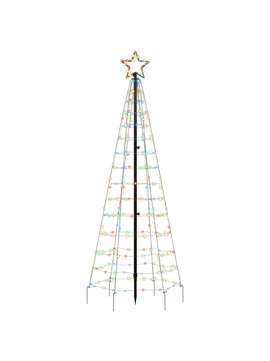 Led ziemassvētku eglīte ar tapas 220 led krāsaina 180 cm