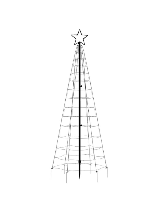 Led ziemassvētku eglīte ar tapas 220 led krāsaina 180 cm