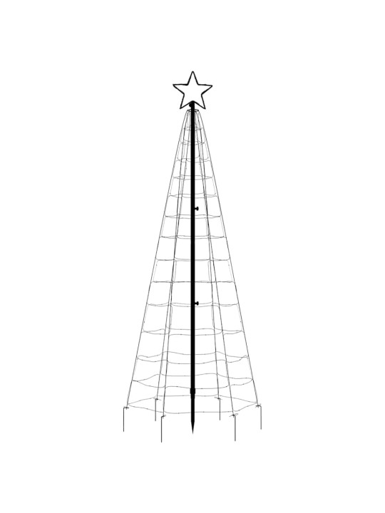 LED Ziemassvētku eglīte ar tapas 220 LED Zila 180 cm