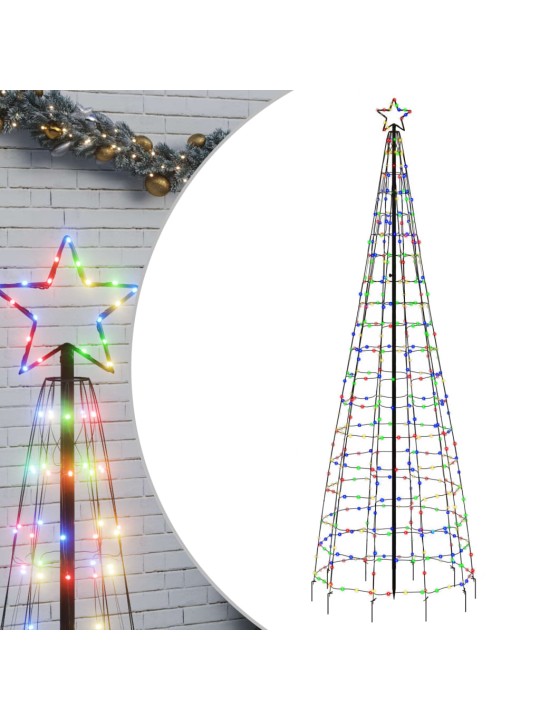 Led ziemassvētku eglīte ar tapas 570 led krāsains 300 cm