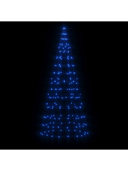 Led ziemassvētku eglīte uz karoga masta 200 led zila 180 cm